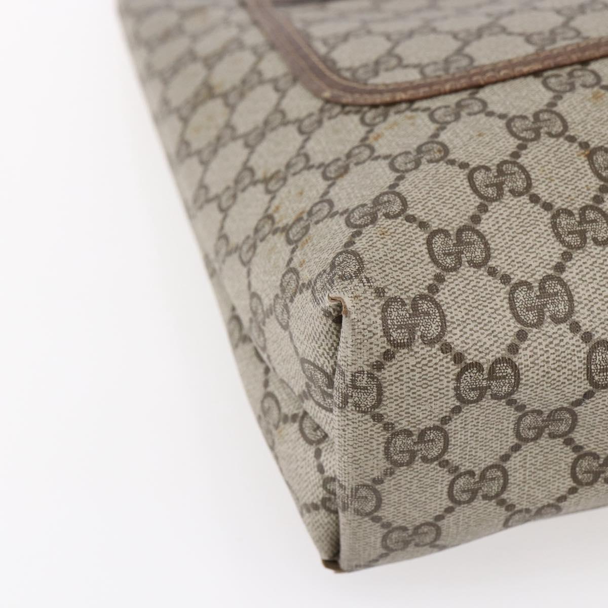 GUCCI GG Supreme Web Sherry Line Tote Bag PVC Beige Red 39 02 003 Auth 153072