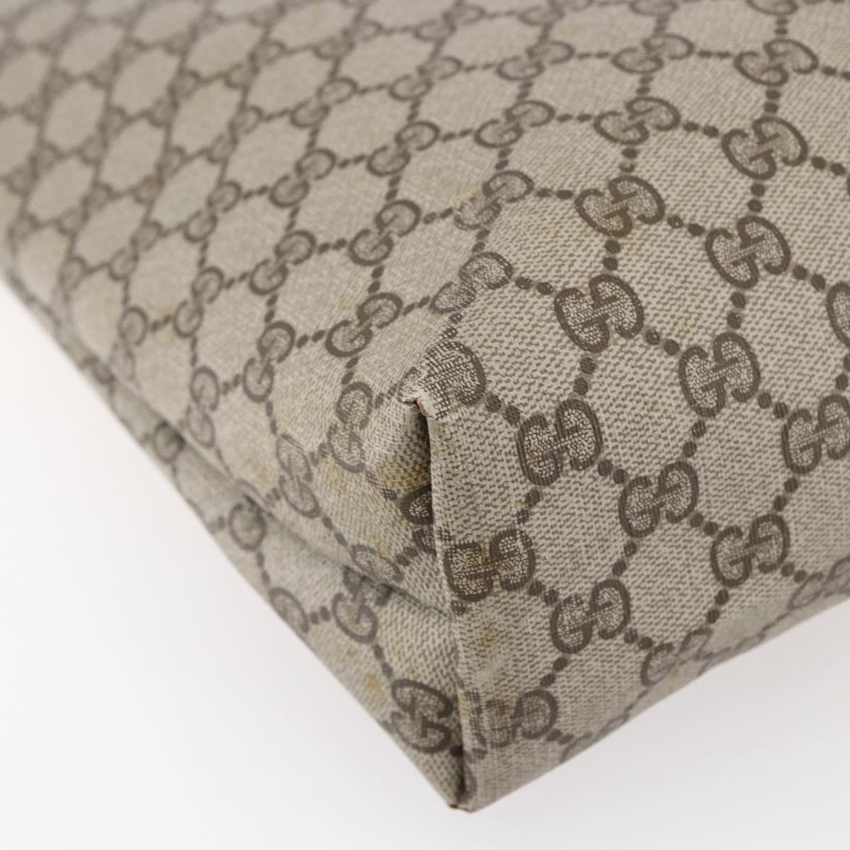 GUCCI GG Supreme Web Sherry Line Tote Bag PVC Beige Red 39 02 003 Auth 153072