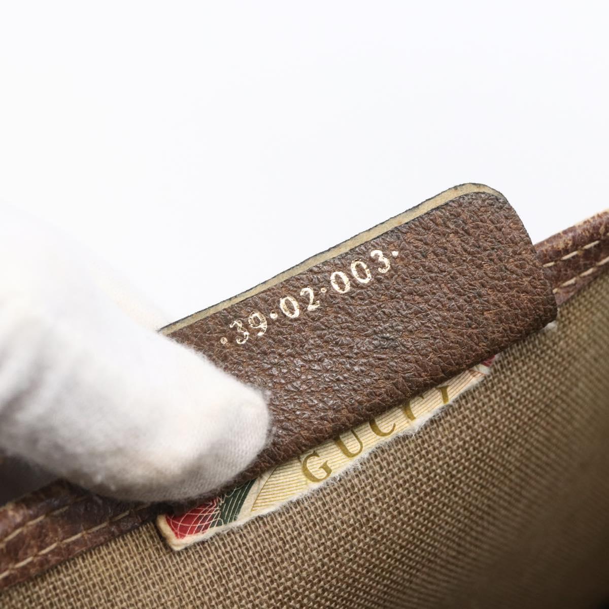 GUCCI GG Supreme Web Sherry Line Tote Bag PVC Beige Red 39 02 003 Auth 153072