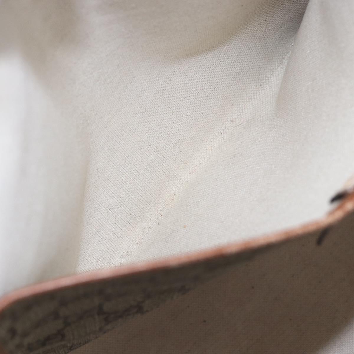 GUCCI GG Supreme Web Sherry Line Tote Bag PVC Beige Red 211134 Auth 153074