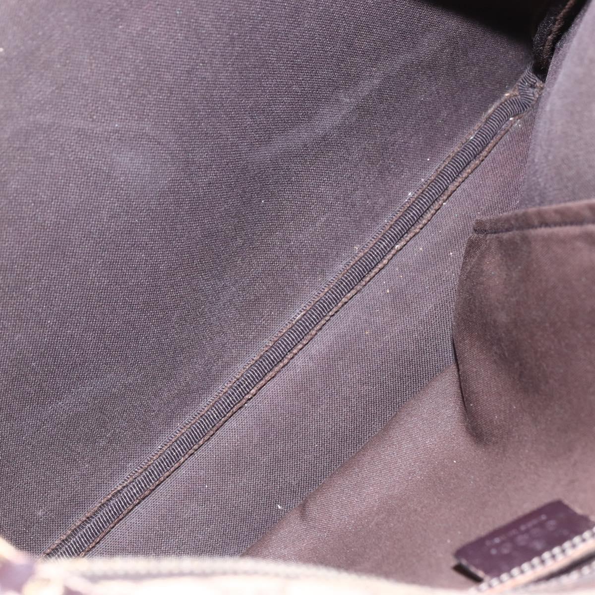 GUCCI GG Supreme Shoulder Bag PVC Beige Gold 201446 Auth 153075