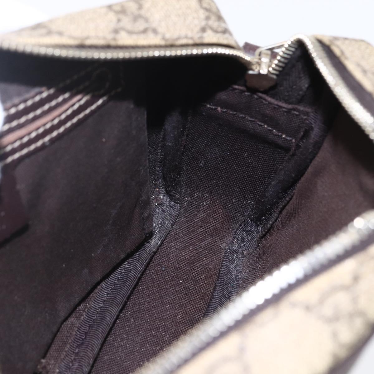 GUCCI GG Supreme Shoulder Bag PVC Beige Gold 201447 Auth 153078