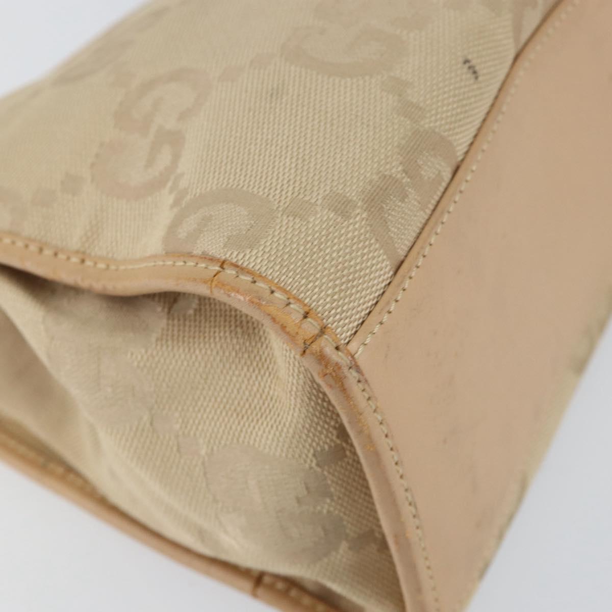 GUCCI GG Canvas Jackie Shoulder Bag Beige Silver 002 1067 2123 Auth 153080