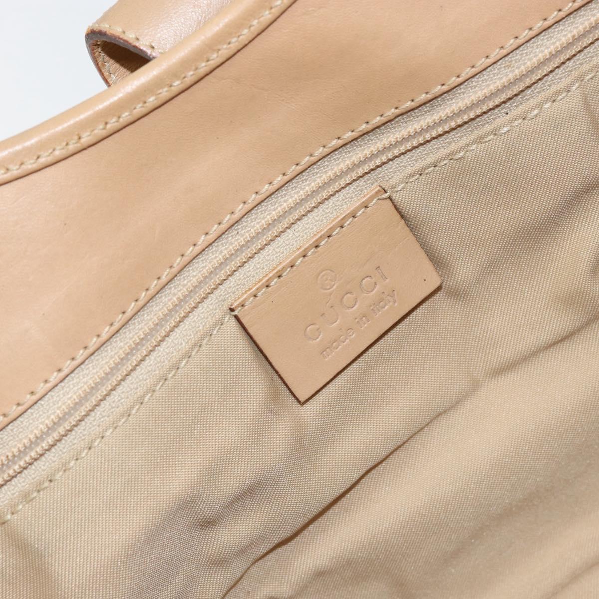 GUCCI GG Canvas Jackie Shoulder Bag Beige Silver 002 1067 2123 Auth 153080