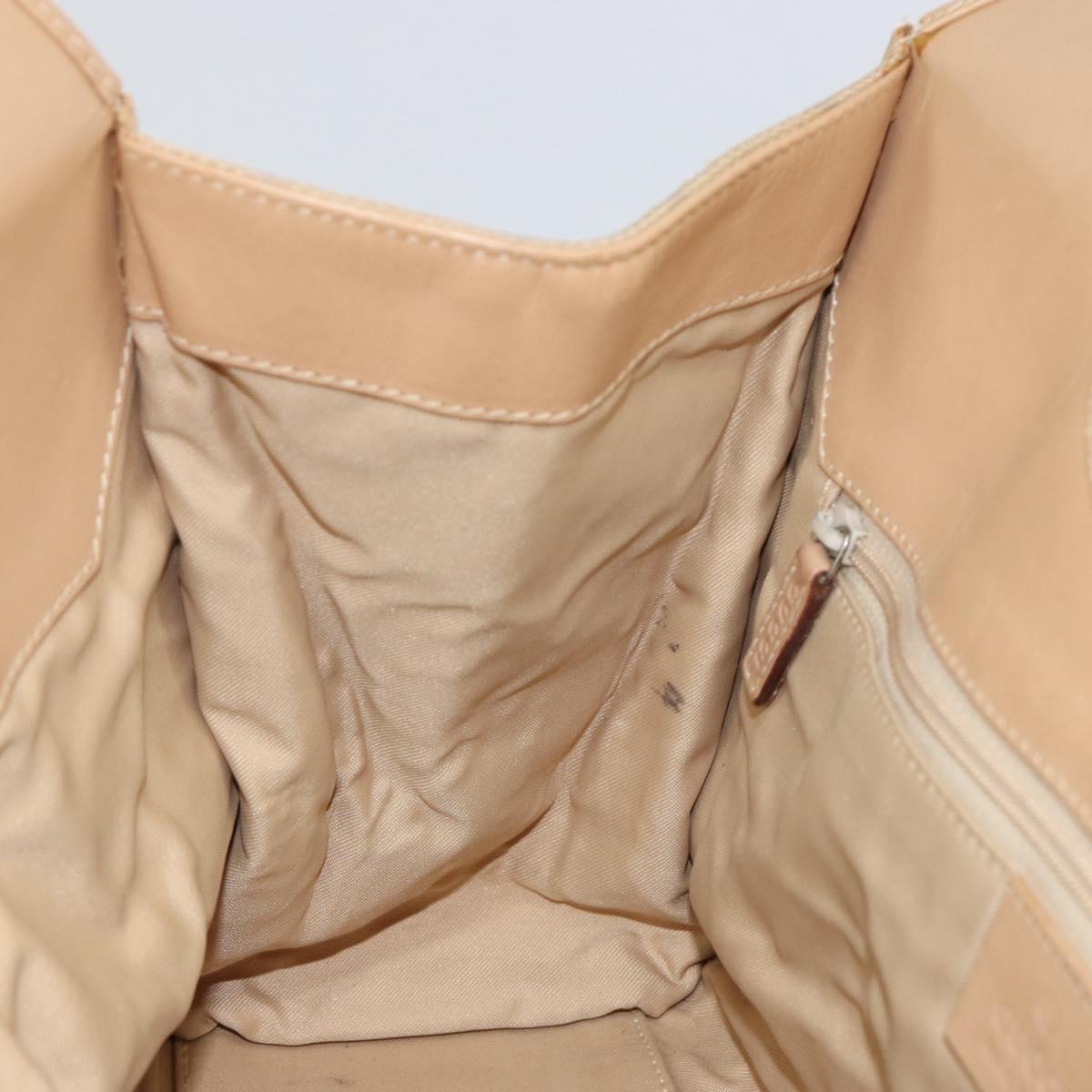 GUCCI GG Canvas Jackie Shoulder Bag Beige Silver 002 1067 2123 Auth 153080