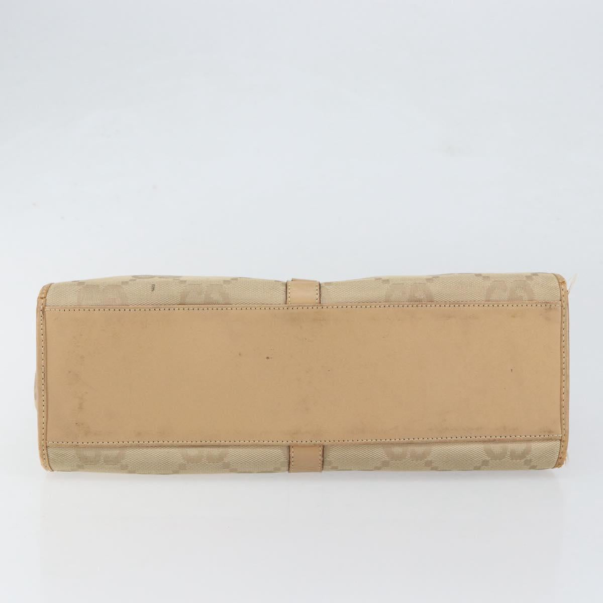 GUCCI GG Canvas Jackie Shoulder Bag Beige Silver 002 1067 2123 Auth 153080