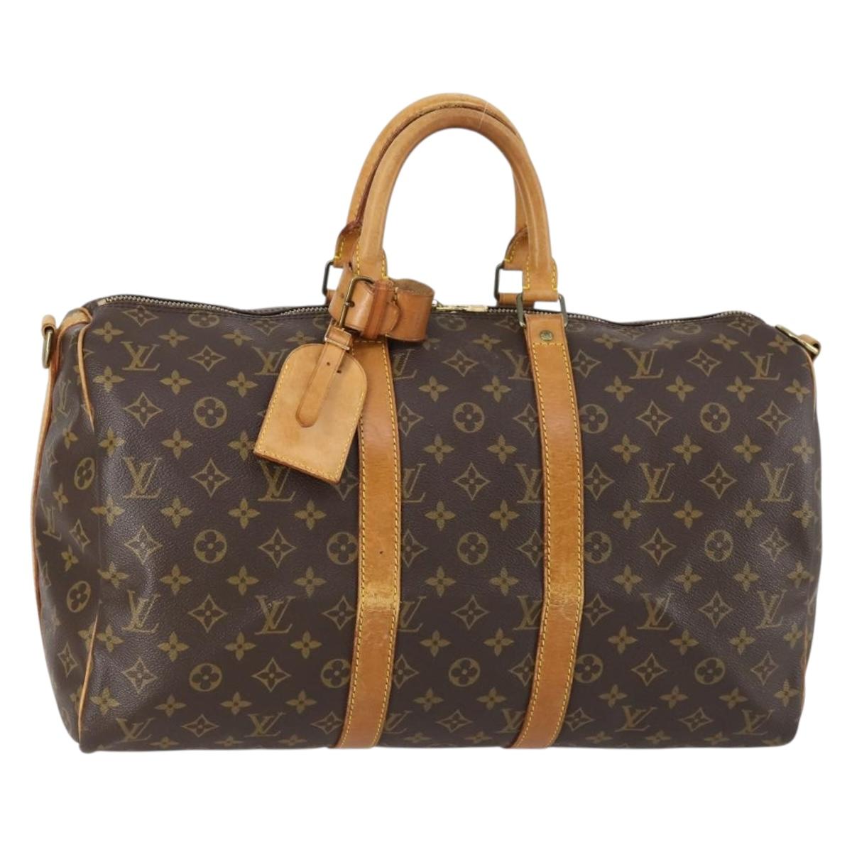 LOUIS VUITTON Monogram Keepall Bandouliere 45 Boston Bag M41418 LV Auth 153085