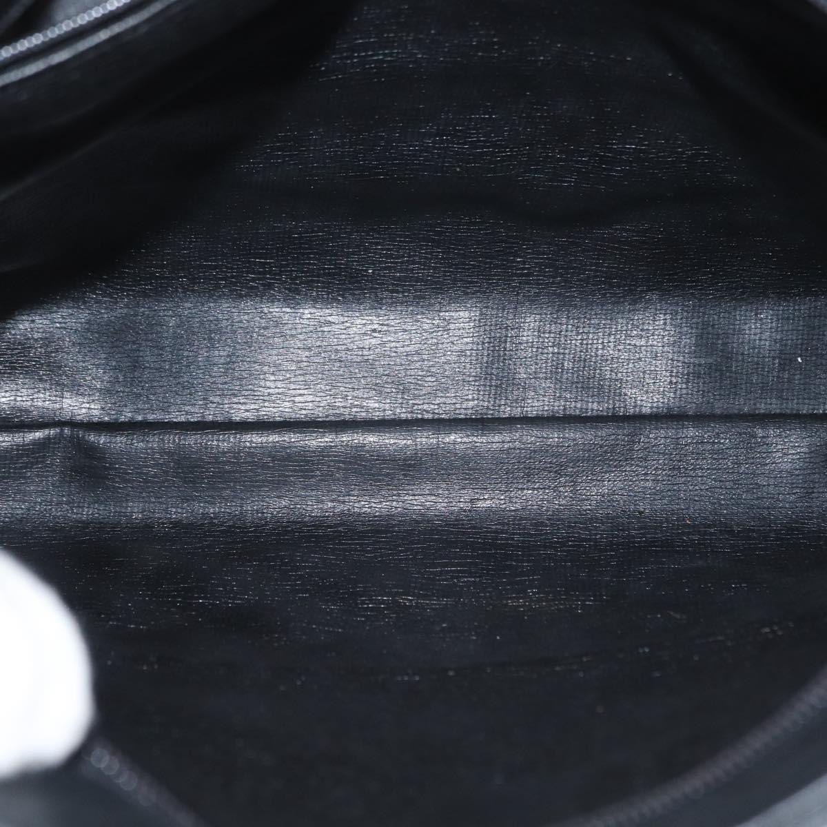 GIVENCHY Chain Shoulder Bag Leather Black Gold Auth 153095