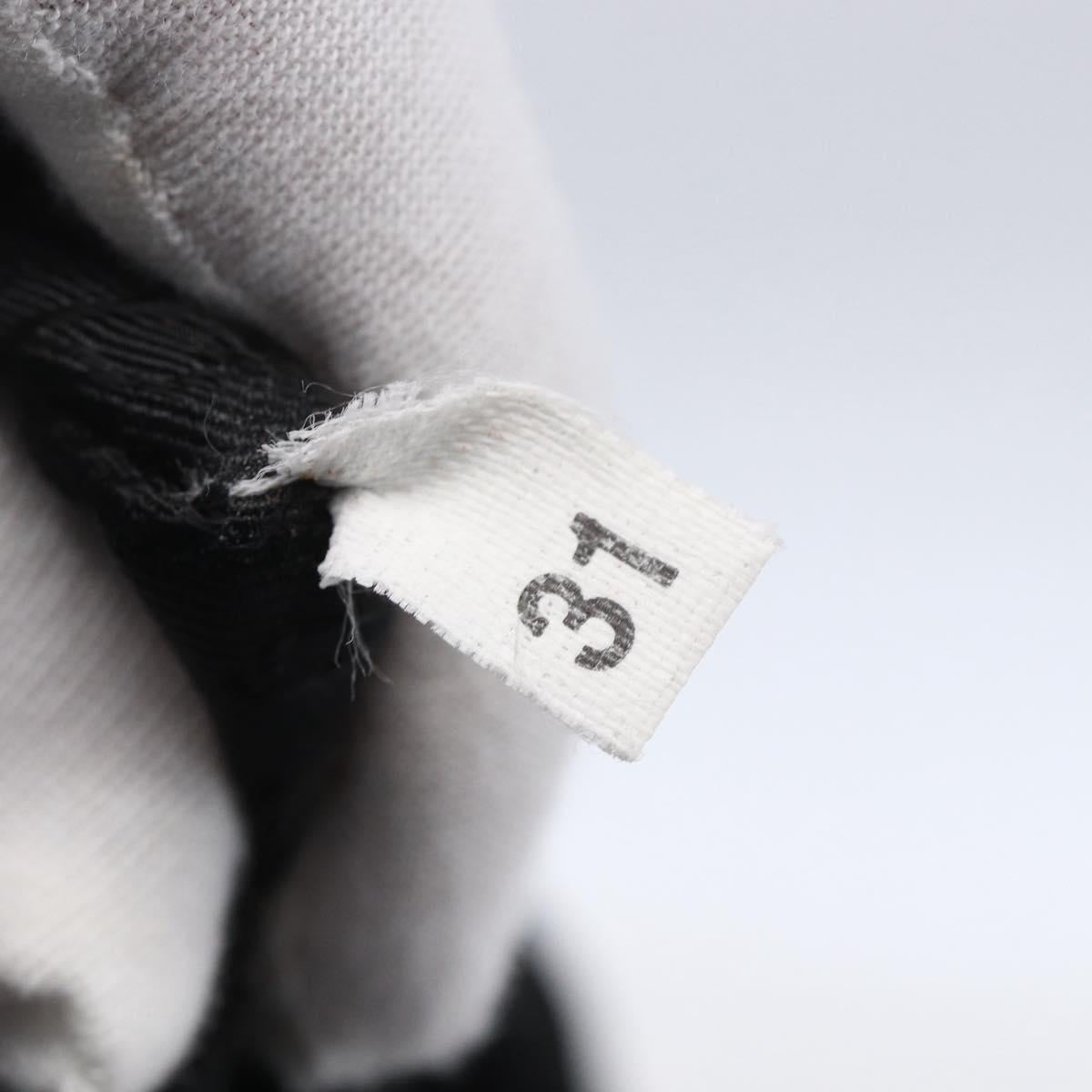 PRADA Hand Bag Nylon Black Silver Auth 153096