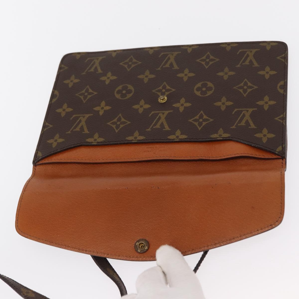 LOUIS VUITTON Monogram Double Rabat Shoulder Bag M51815 LV Auth 153097