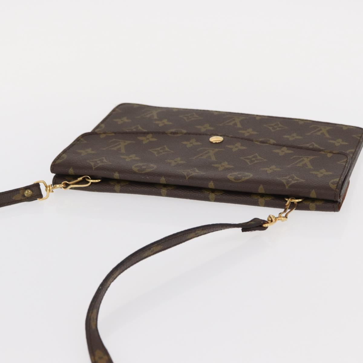 LOUIS VUITTON Monogram Double Rabat Shoulder Bag M51815 LV Auth 153097