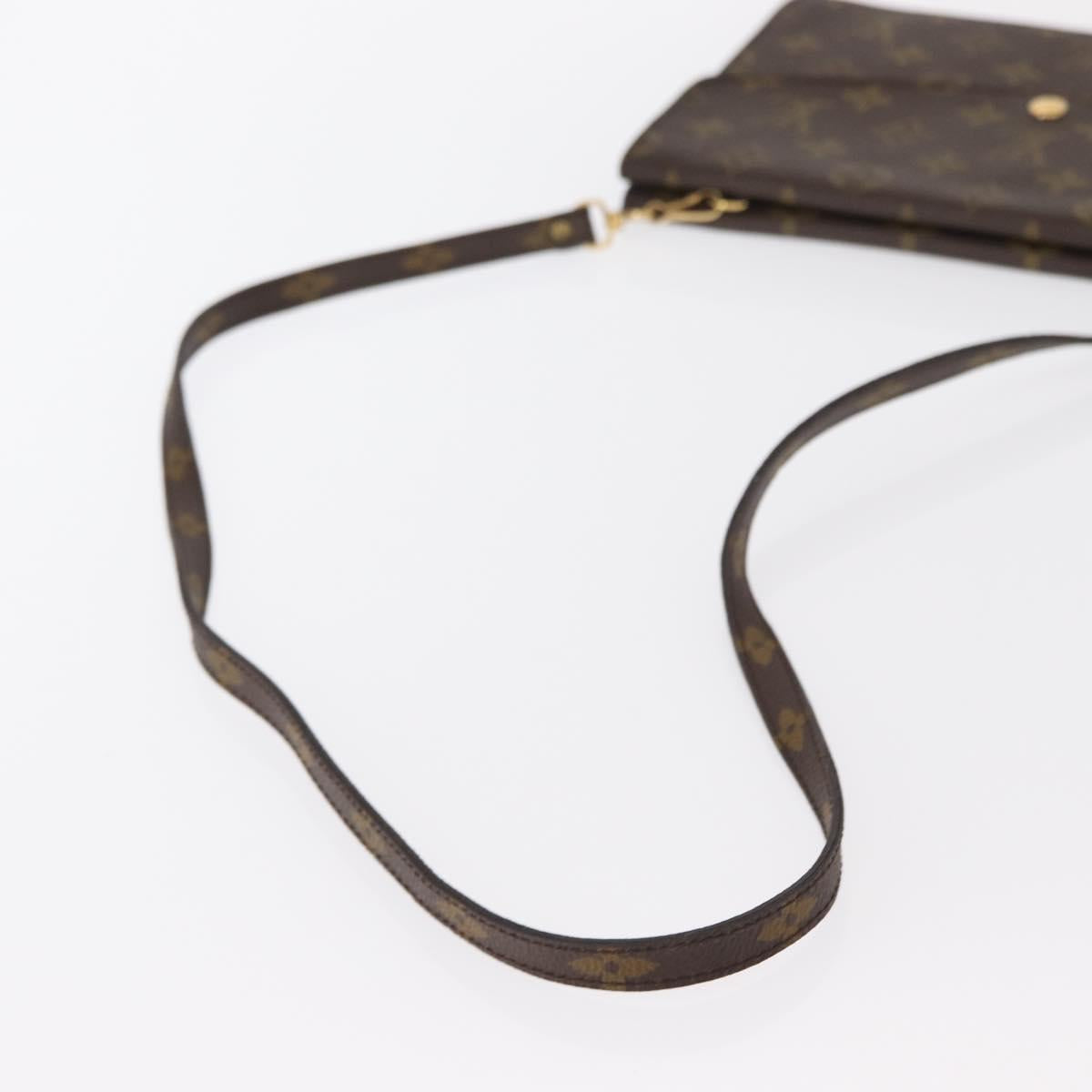 LOUIS VUITTON Monogram Double Rabat Shoulder Bag M51815 LV Auth 153097