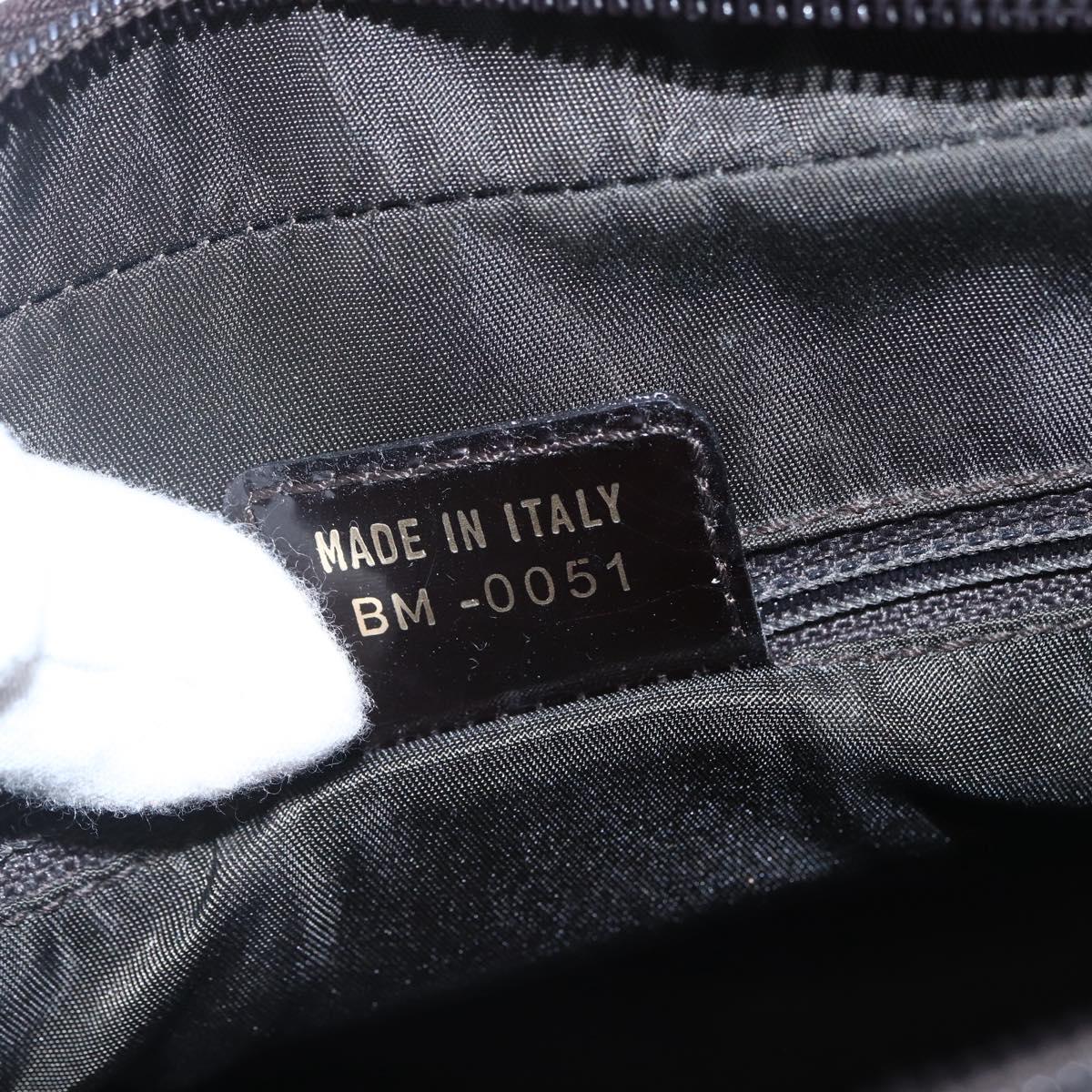 Christian Dior Hand Bag Leather Brown Gold Auth 153104