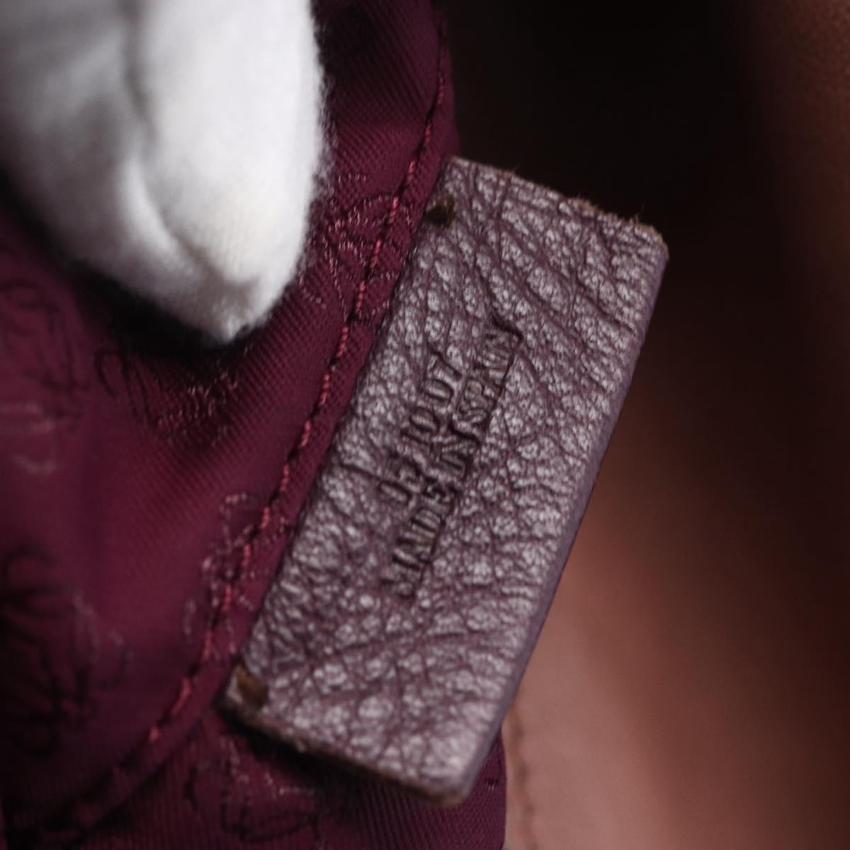 LOEWE Anagram Tote Bag Leather Pink Gold Auth 153113