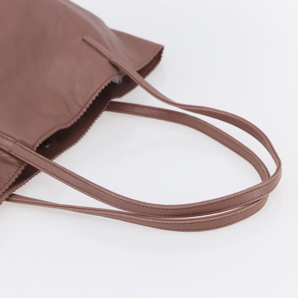 LOEWE Anagram Tote Bag Leather Pink Gold Auth 153113