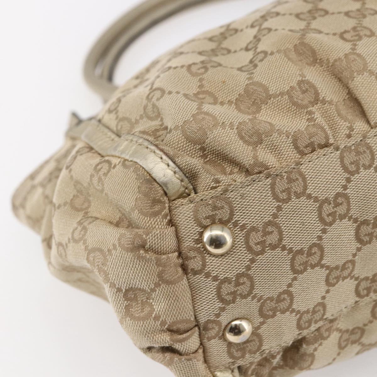GUCCI GG Canvas Abbey Tote Bag Beige Gold 189831 Auth 153115
