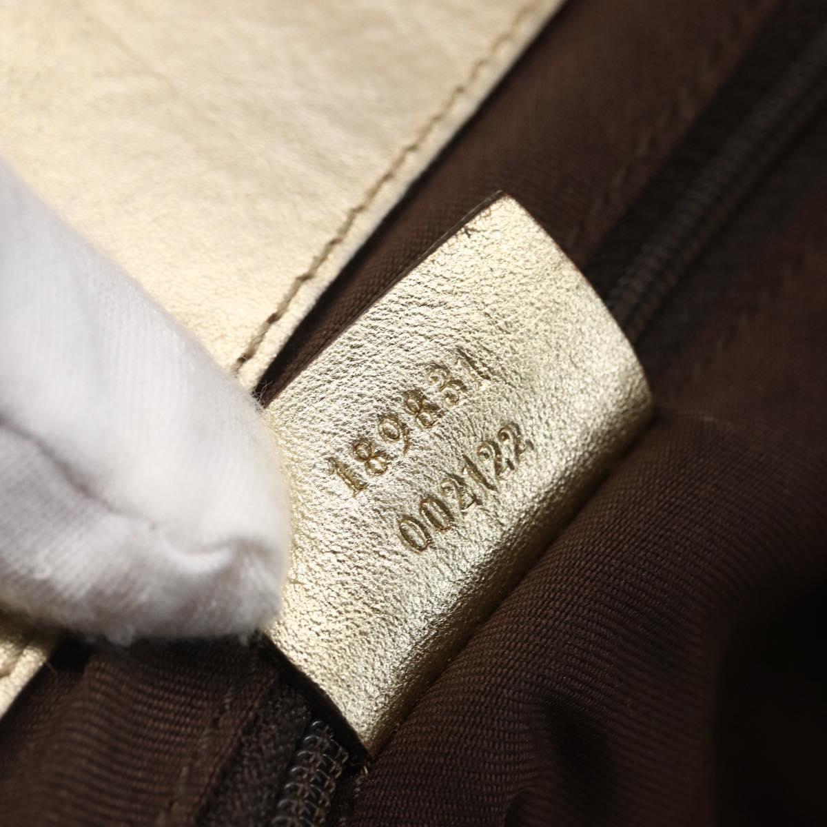 GUCCI GG Canvas Abbey Tote Bag Beige Gold 189831 Auth 153115