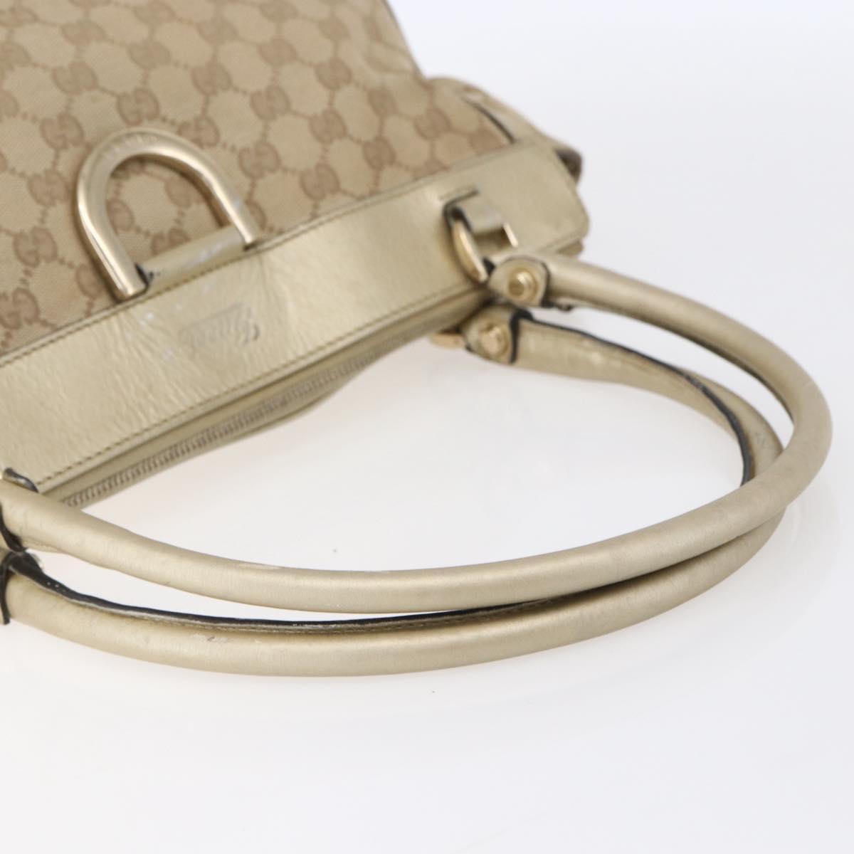 GUCCI GG Canvas Abbey Tote Bag Beige Gold 189831 Auth 153115