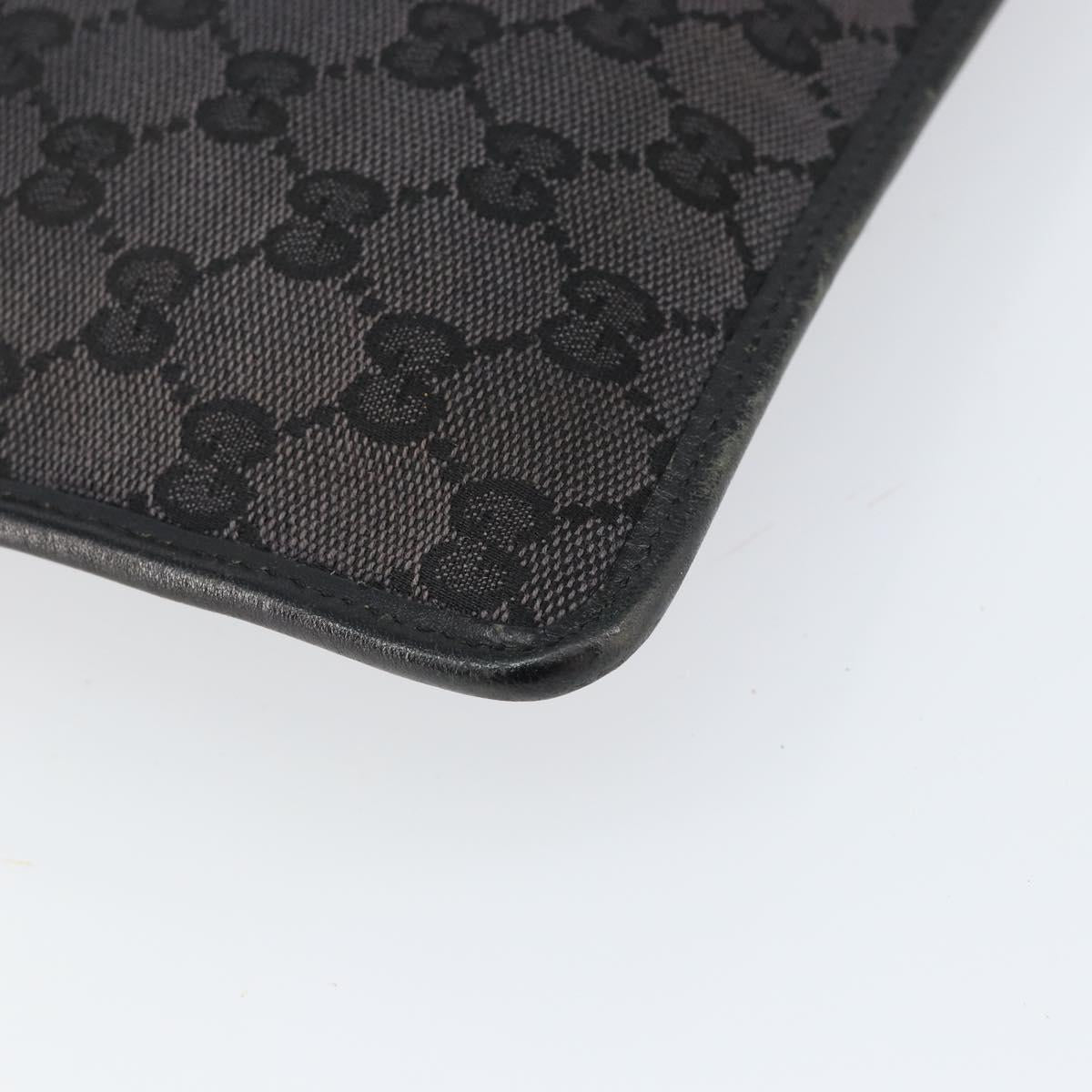 GUCCI GG Canvas Shoulder Bag Brown Silver 019 0348 Auth 153116