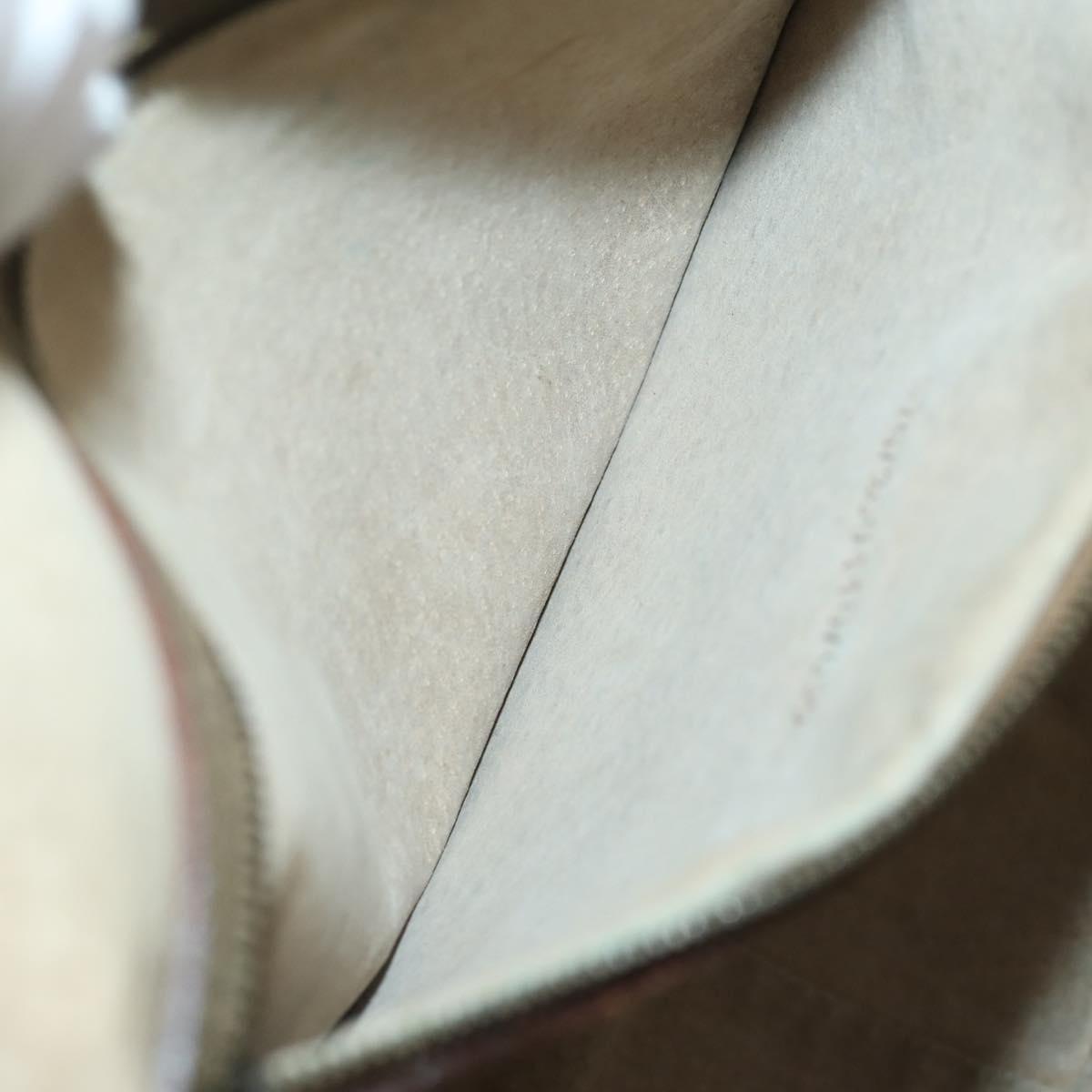 FENDI Zucca Canvas Shoulder Bag Nylon Beige Auth 153118