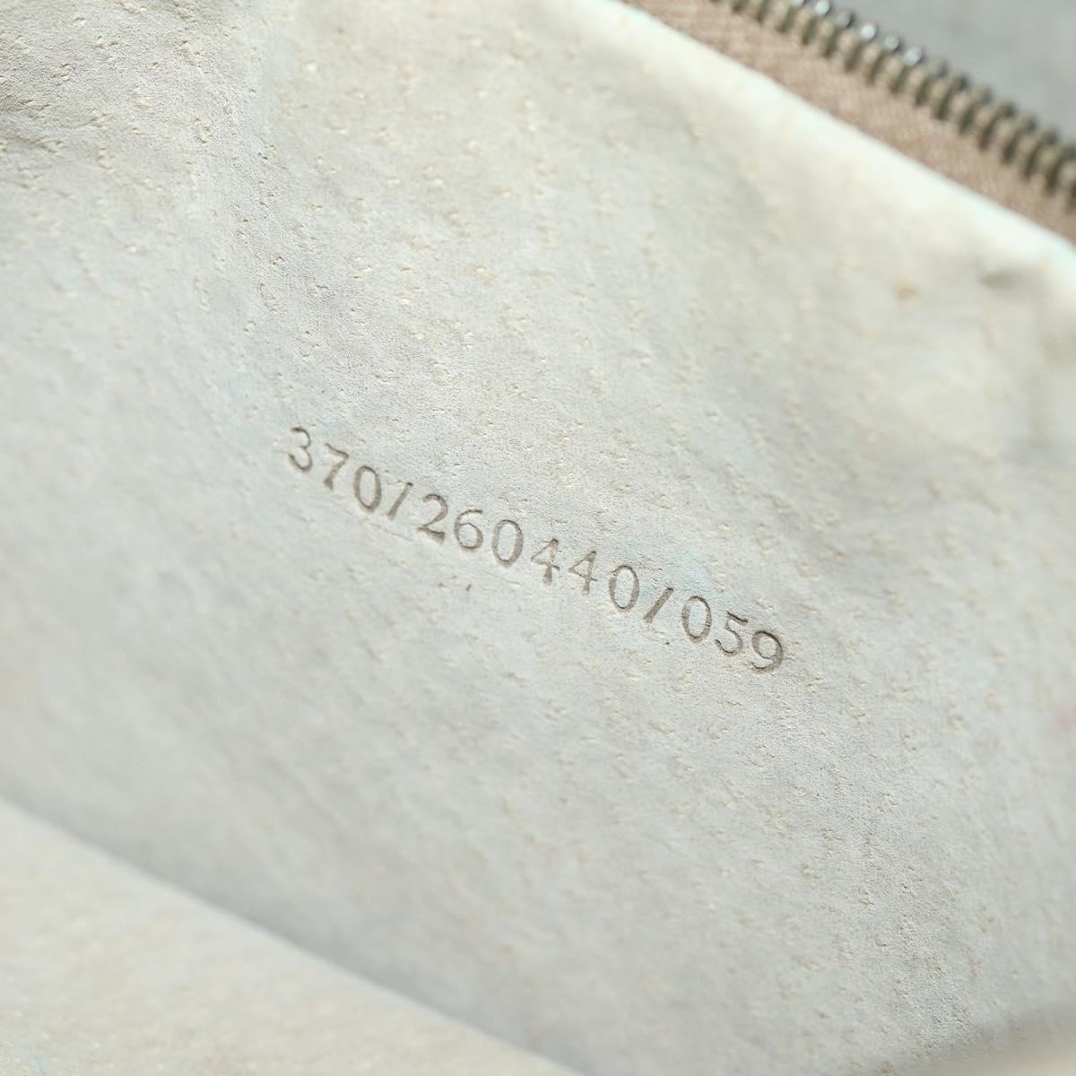 FENDI Zucca Canvas Shoulder Bag Nylon Beige Auth 153118