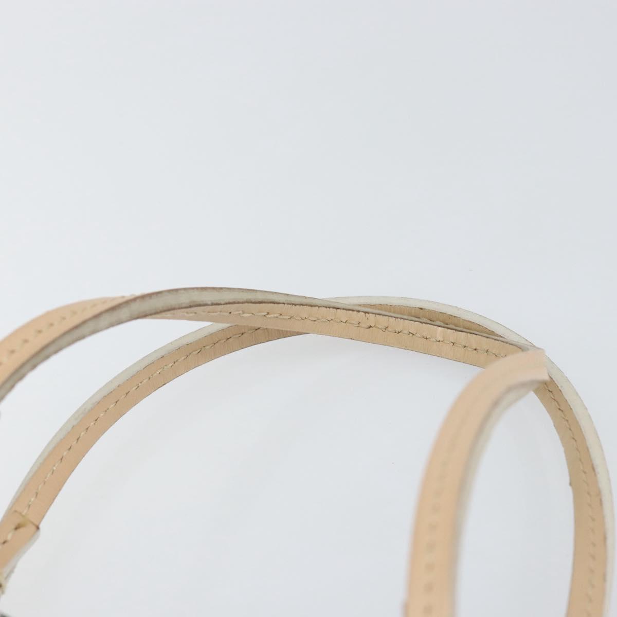 BURBERRY Nova Check Hand Bag Nylon Beige Silver Auth 153119