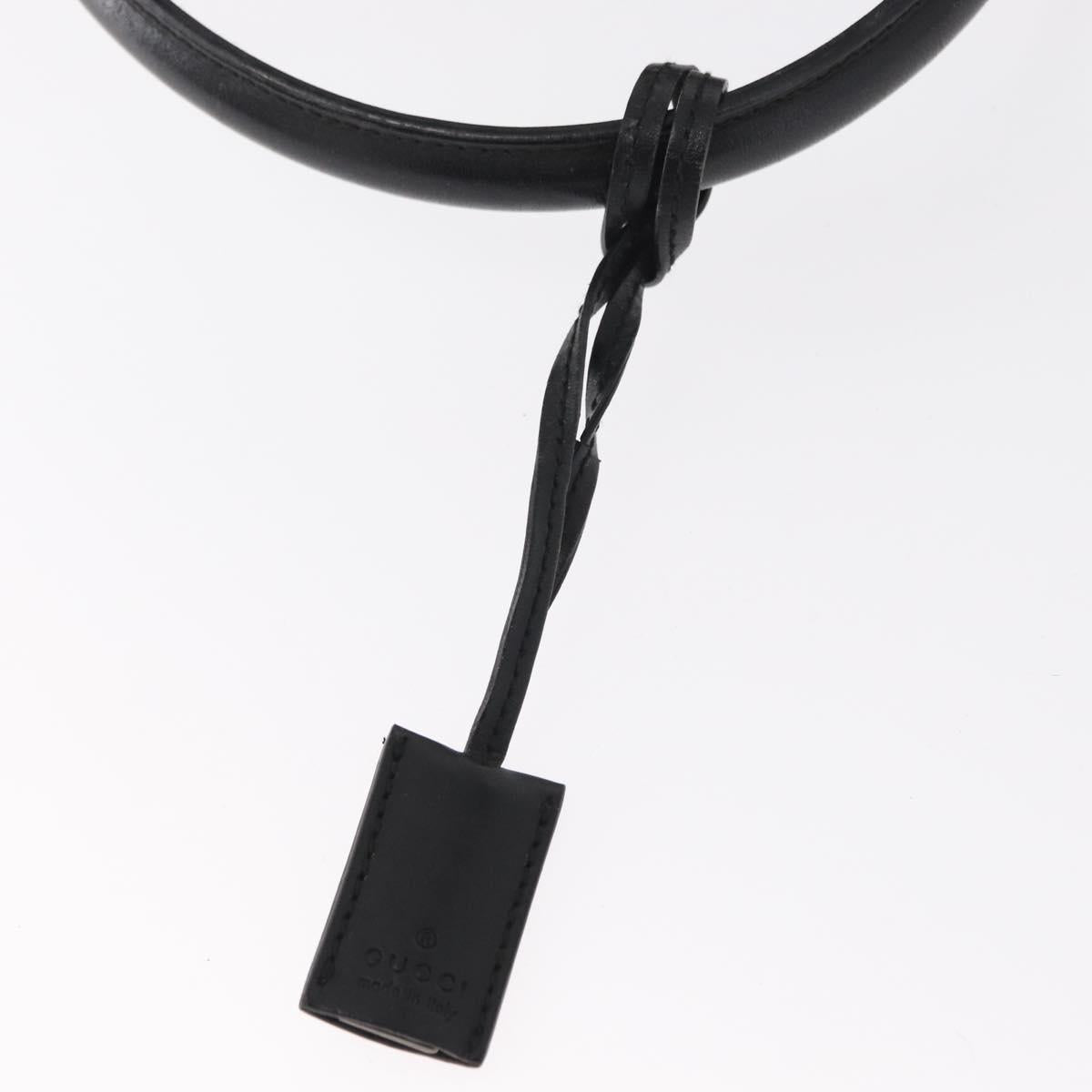 GUCCI Hand Bag Suede Black Auth 153123