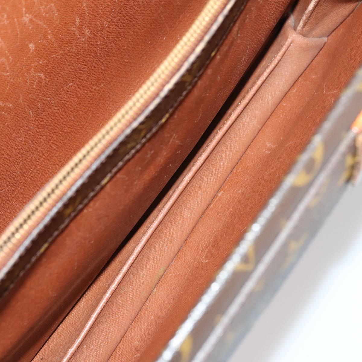 LOUIS VUITTON Monogram Serviette Fermoir Business Bag M53305 LV Auth 153130