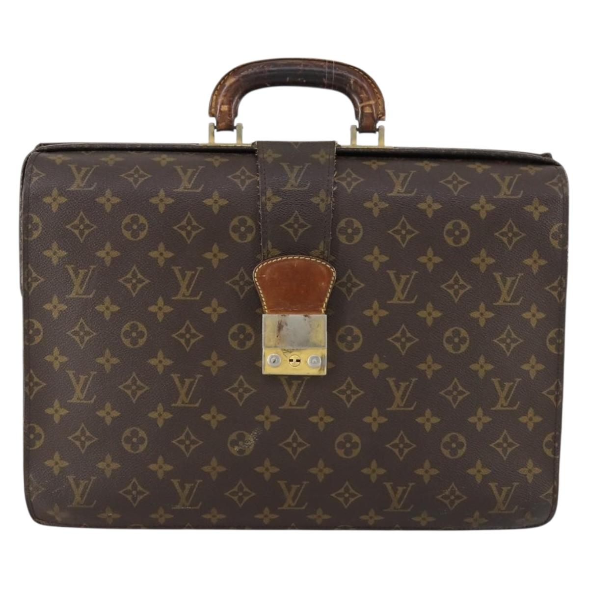 LOUIS VUITTON Monogram Serviette Fermoir Business Bag M53305 LV Auth 153130