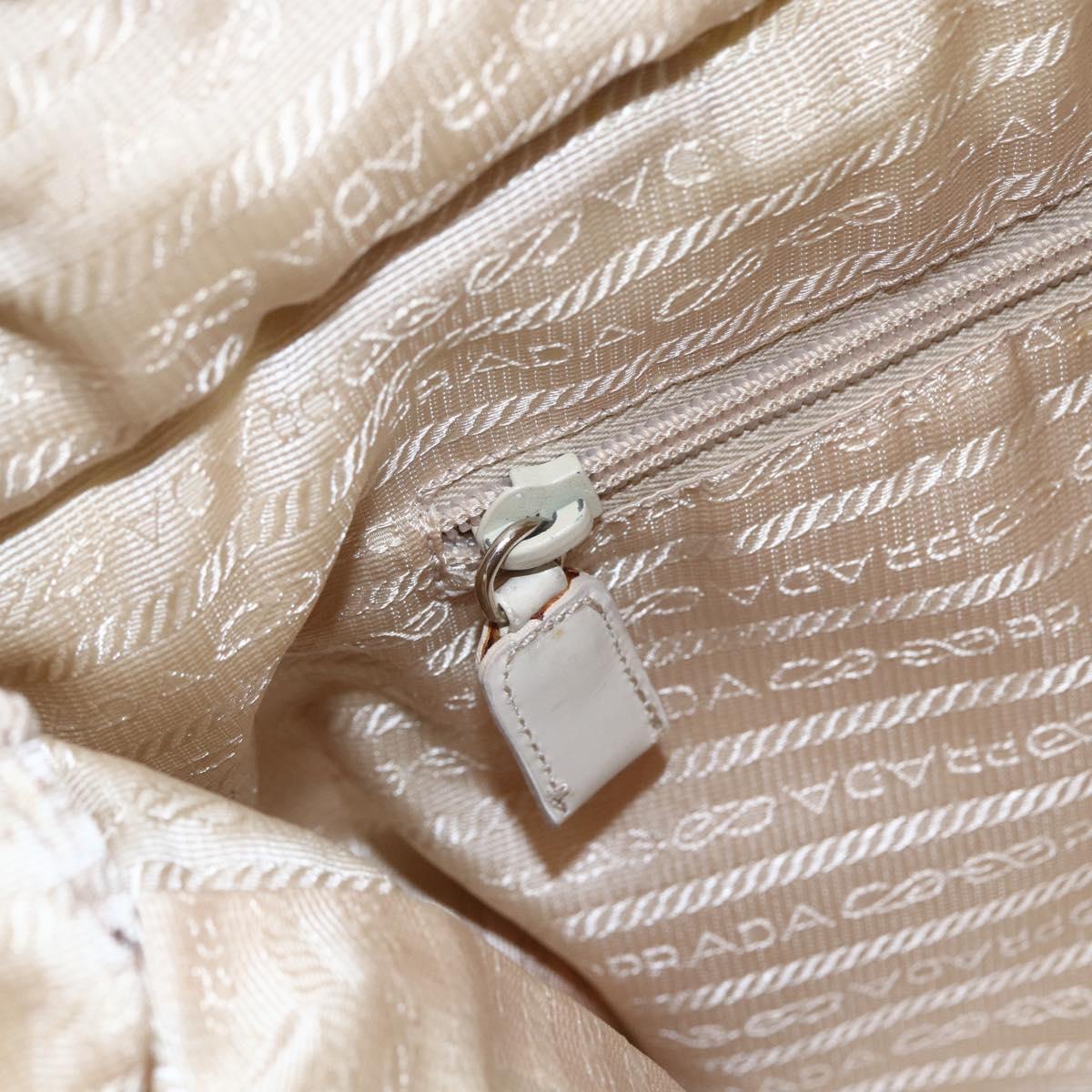 PRADA Tote Bag Nylon Green Silver Auth 153132