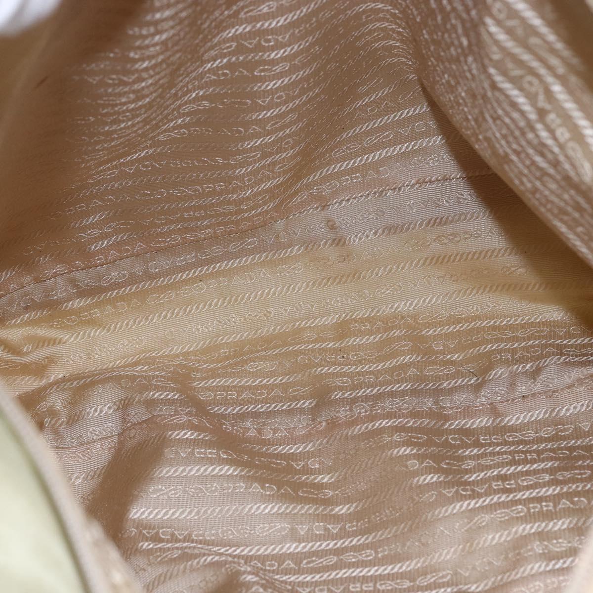 PRADA Tote Bag Nylon Green Silver Auth 153132