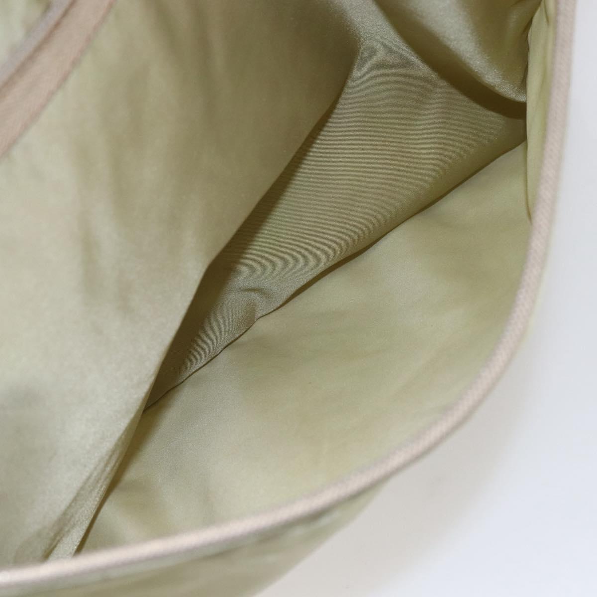 PRADA Tote Bag Nylon Green Silver Auth 153132