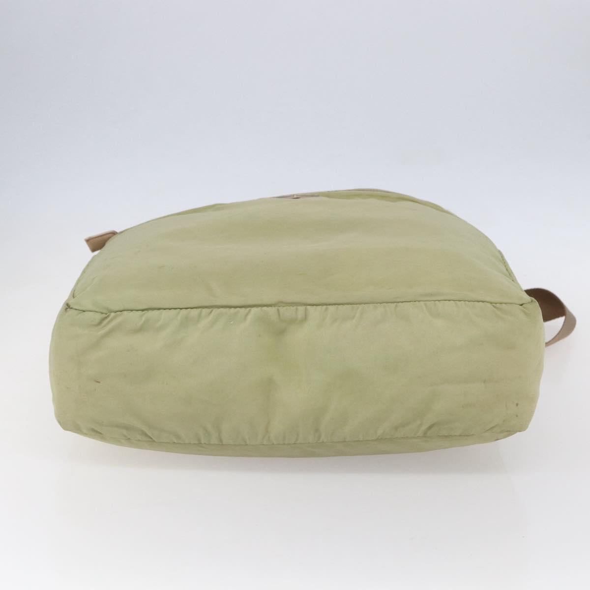 PRADA Tote Bag Nylon Green Silver Auth 153132