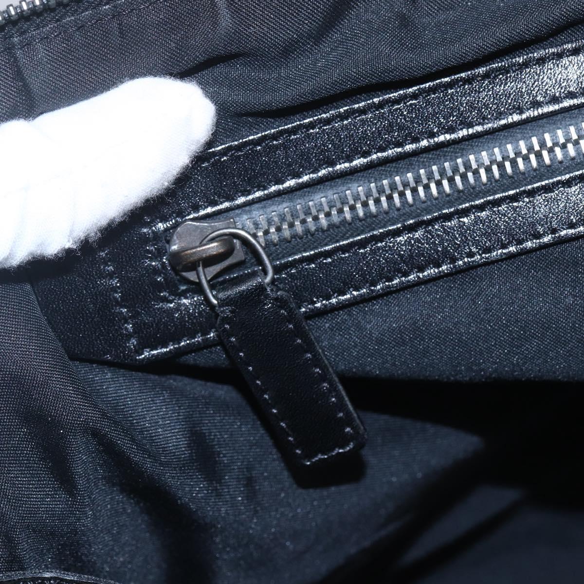 FENDI Zucchino Canvas Tote Bag Brown Silver Auth 153133