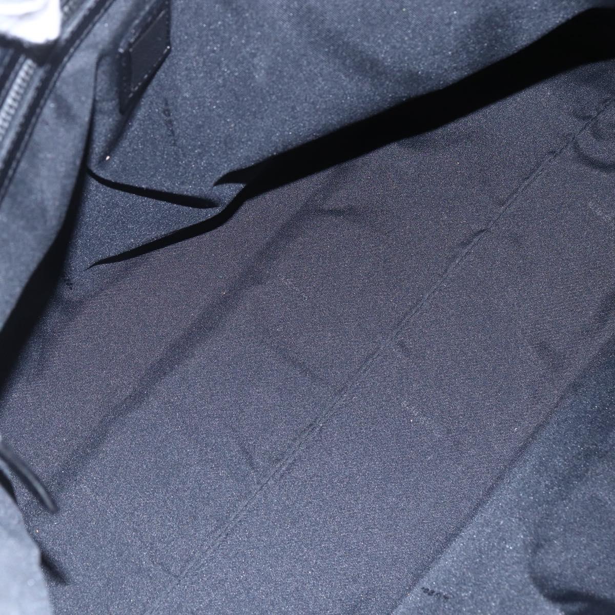 FENDI Zucchino Canvas Tote Bag Brown Silver Auth 153133