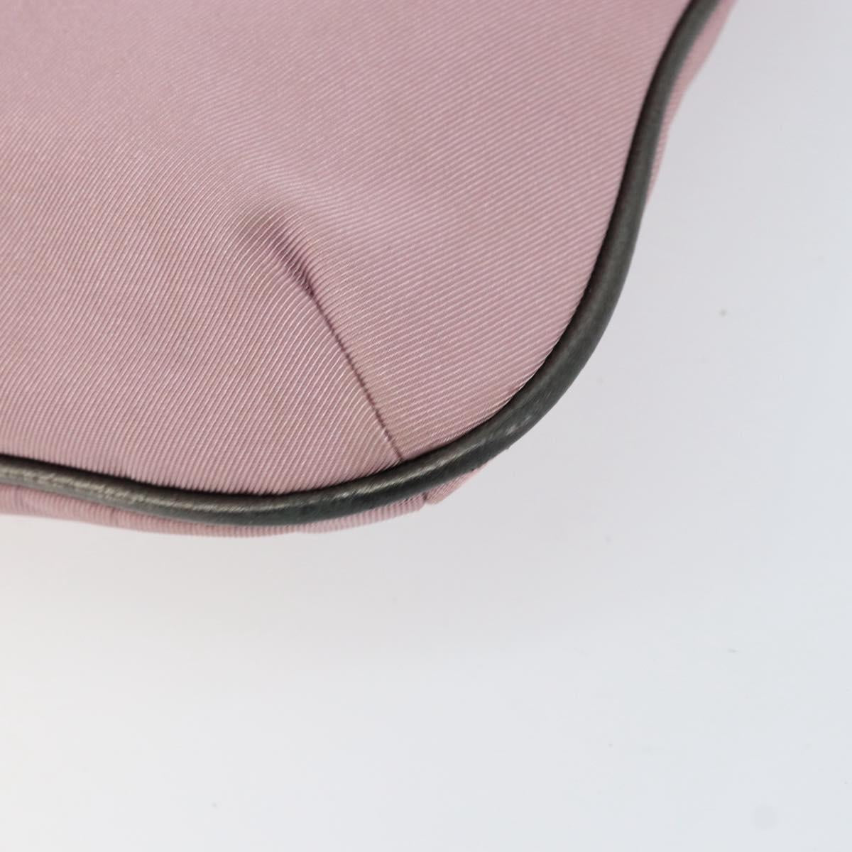 BURBERRY Nova Check Shoulder Bag Nylon Pink Silver Auth 153134