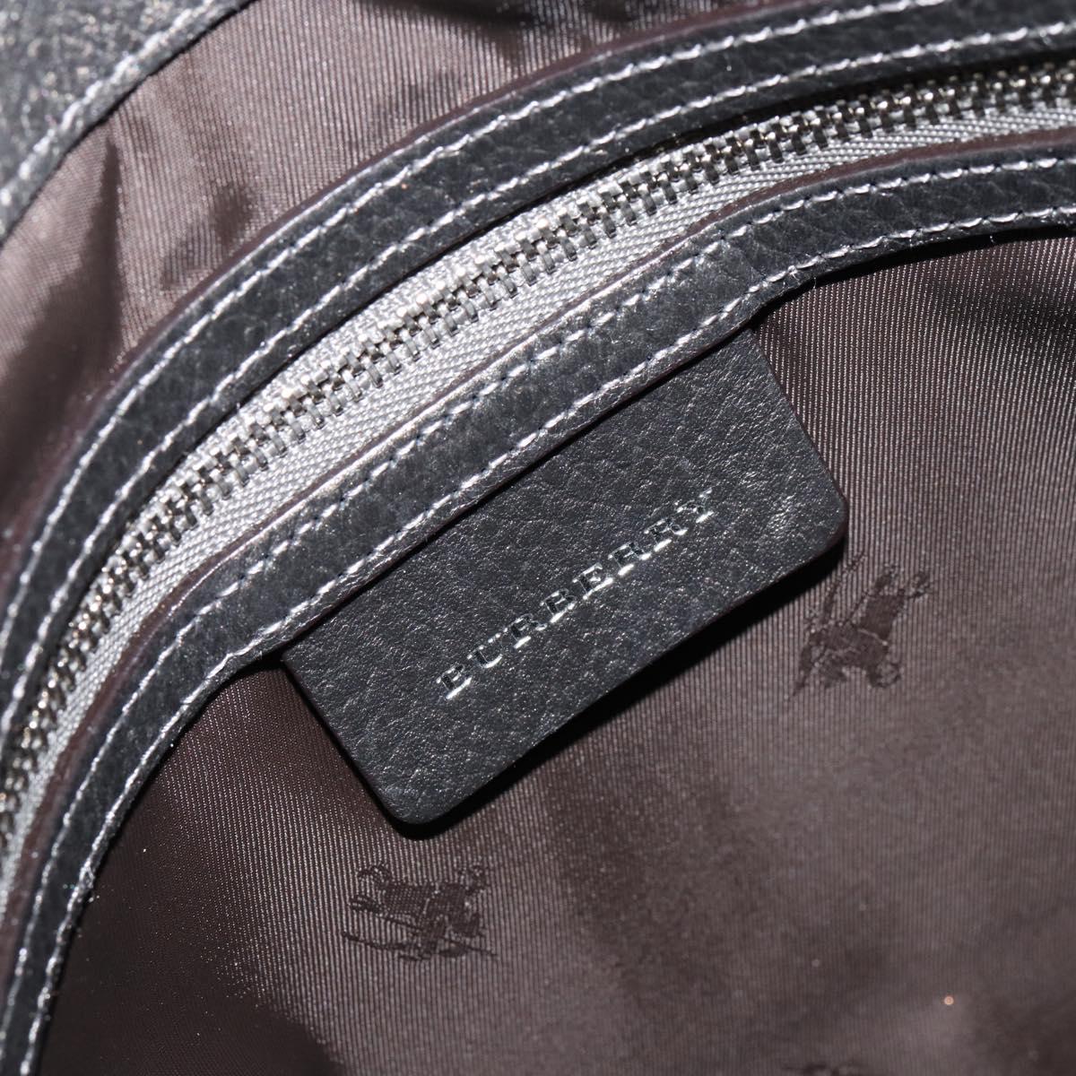 BURBERRY Nova Check Shoulder Bag Nylon Pink Silver Auth 153134