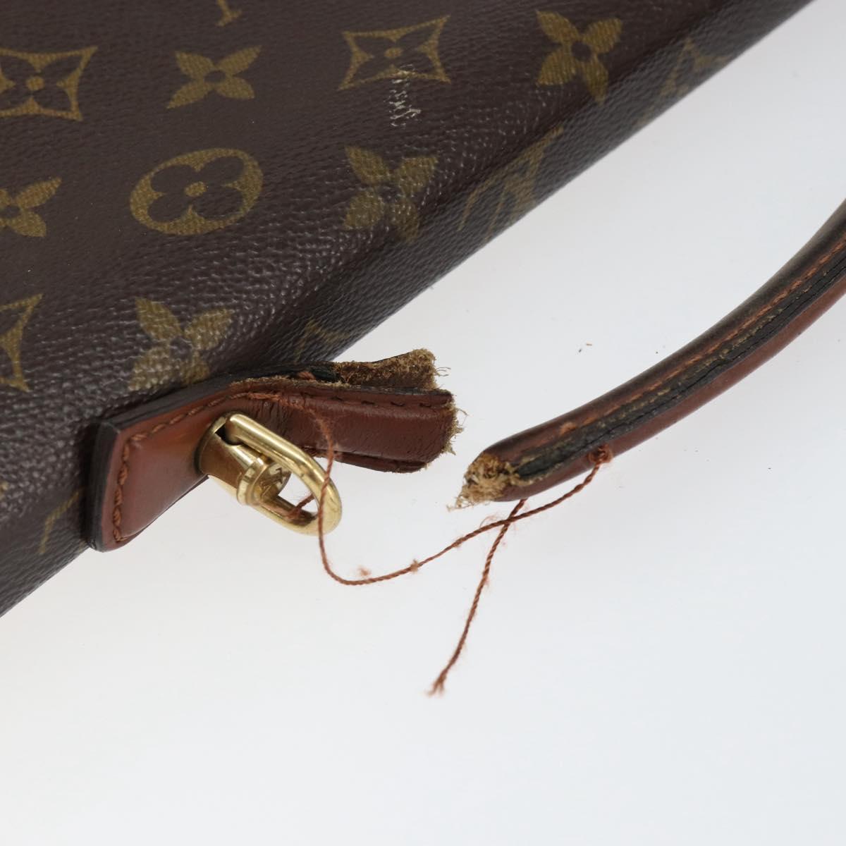LOUIS VUITTON Monogram Porte Documents Bandouliere Bag M53338 LV Auth 153138