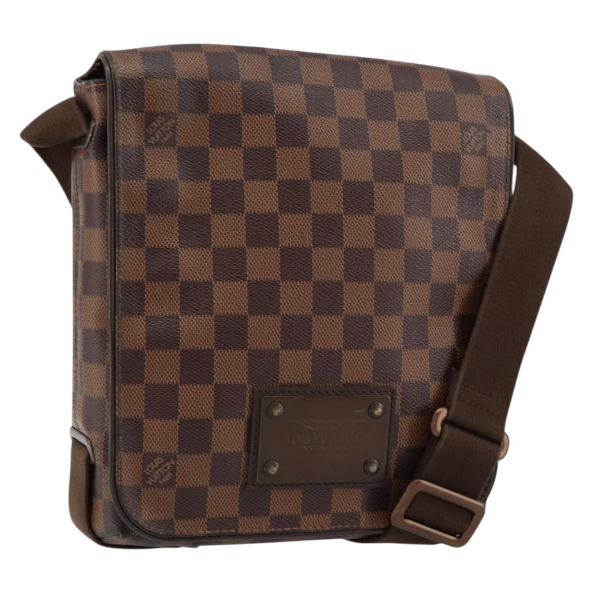 LOUIS VUITTON Damier Ebene Brooklyn PM Shoulder Bag N51210 LV Auth 153139