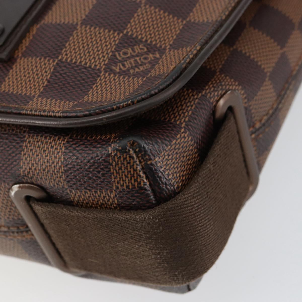 LOUIS VUITTON Damier Ebene Brooklyn PM Shoulder Bag N51210 LV Auth 153139