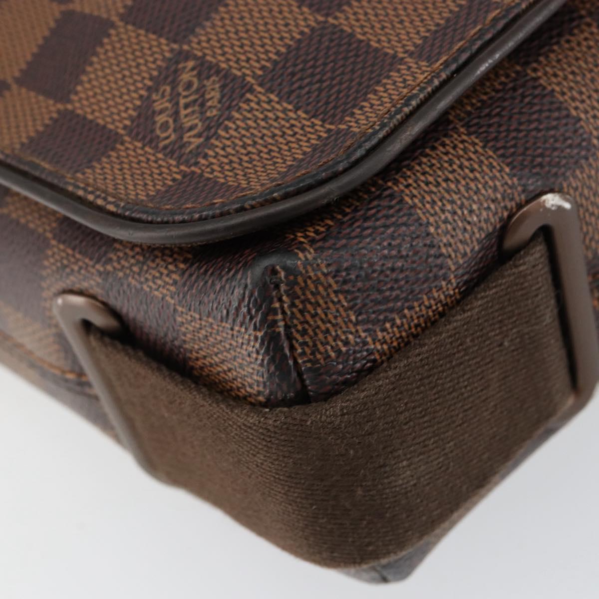 LOUIS VUITTON Damier Ebene Brooklyn PM Shoulder Bag N51210 LV Auth 153139