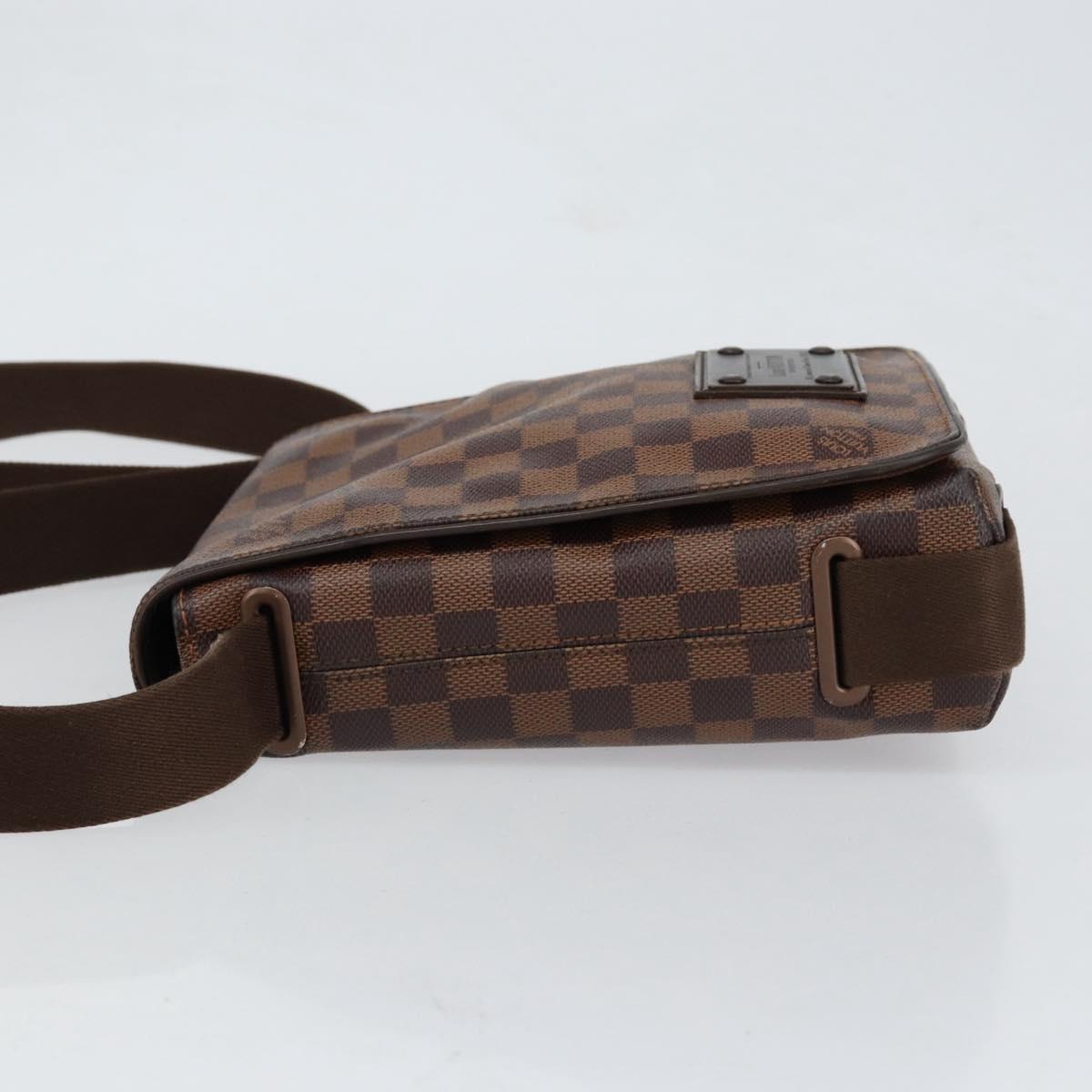 LOUIS VUITTON Damier Ebene Brooklyn PM Shoulder Bag N51210 LV Auth 153139