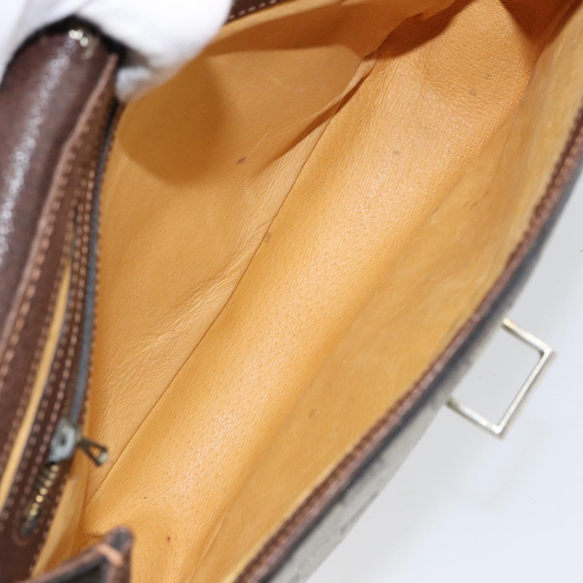 GUCCI GG Supreme Shoulder Bag PVC Beige Gold Auth 153152