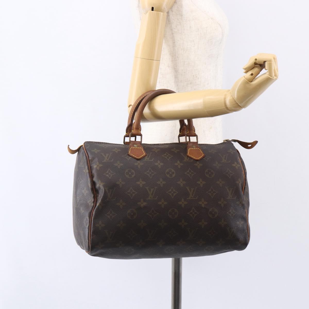 LOUIS VUITTON Monogram Speedy 30 Hand Bag M41526 LV Auth 153156