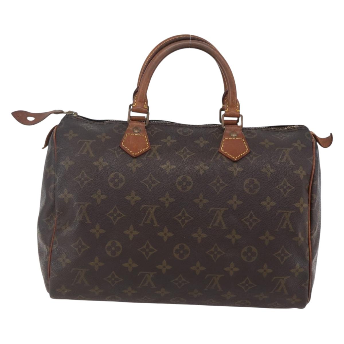 LOUIS VUITTON Monogram Speedy 30 Hand Bag M41526 LV Auth 153156