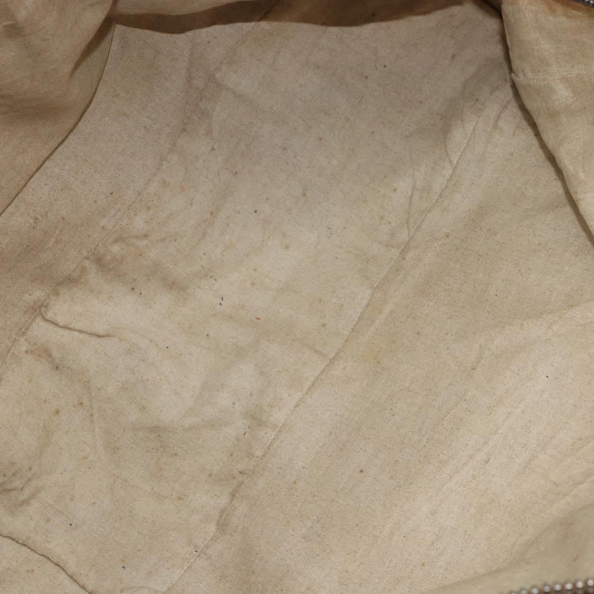 PRADA Hand Bag Leather Beige Auth 153163