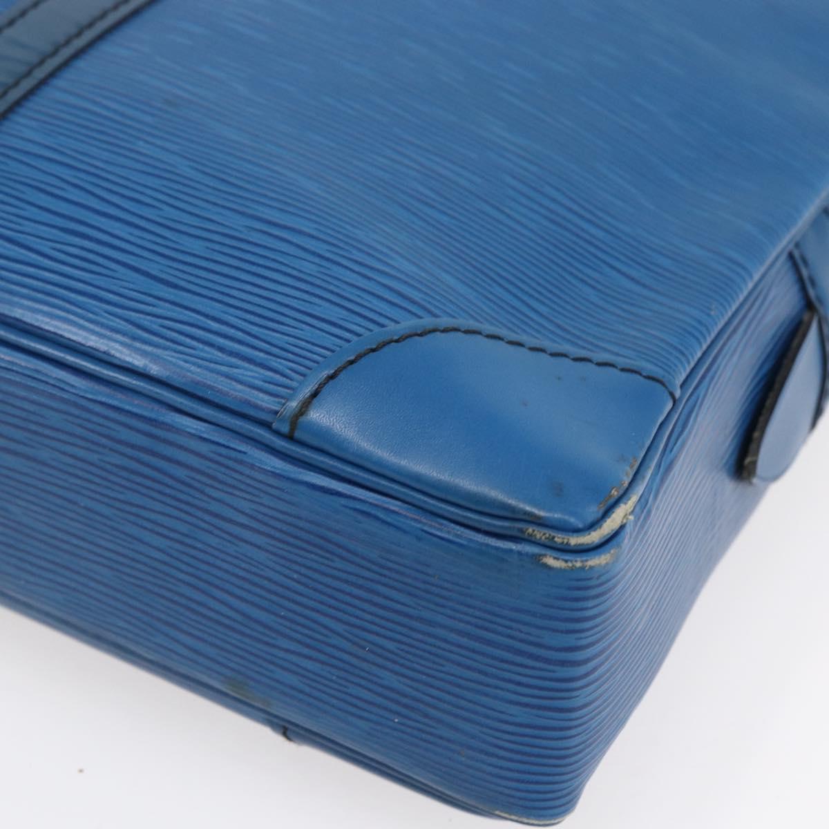 LOUIS VUITTON Epi Porte Documents Voyage Business Bag Blue M54475 Auth 153164