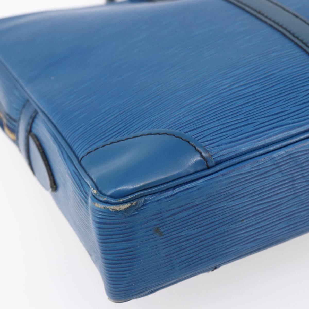 LOUIS VUITTON Epi Porte Documents Voyage Business Bag Blue M54475 Auth 153164