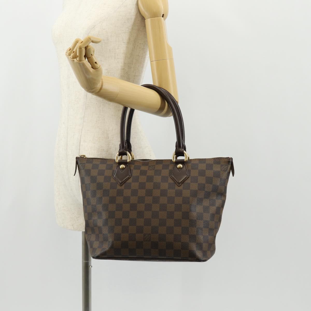 LOUIS VUITTON Damier Ebene Saleya PM Tote Bag N51183 LV Auth 153166V