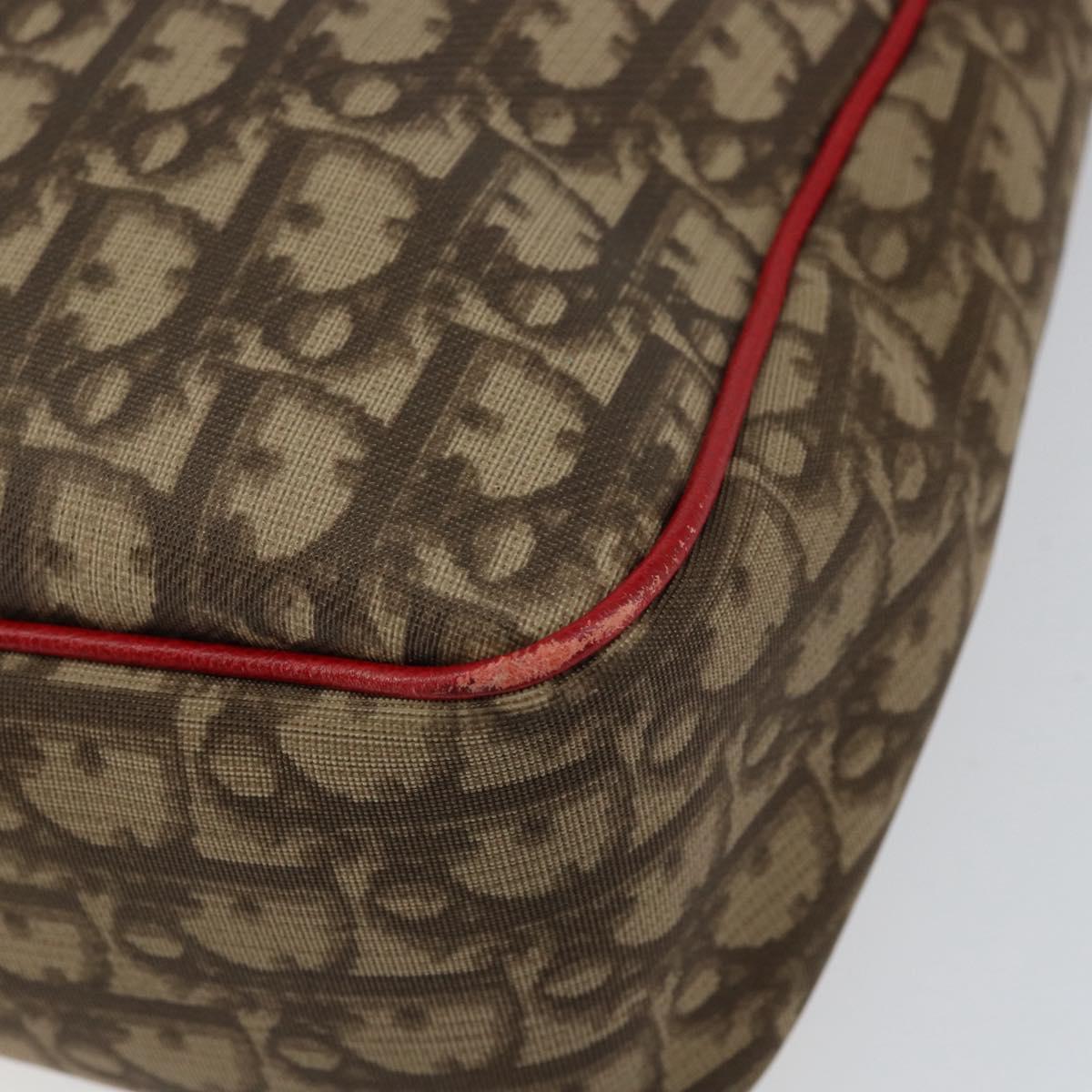 Christian Dior Trotter Canvas Shoulder Bag Rasta Color Beige Auth 153168